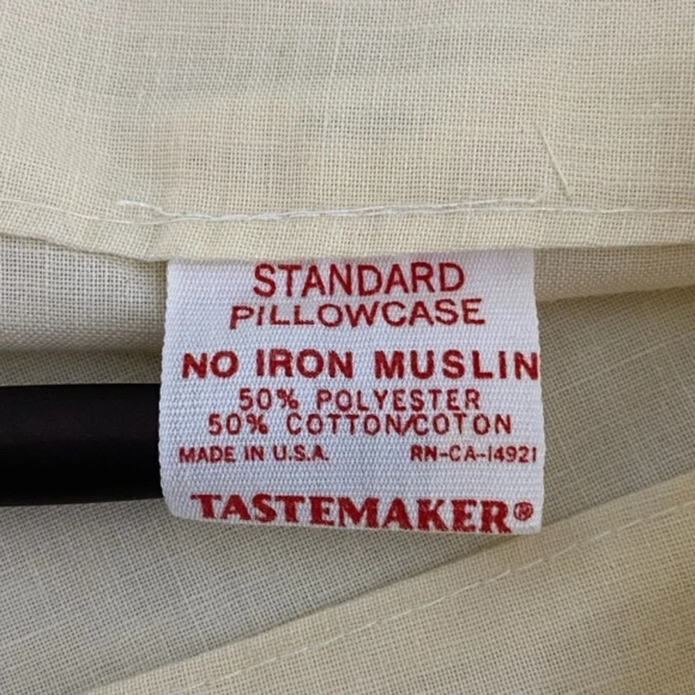 Vtg JP Stevens Tastemaker Pillowcase 20x31‎ Standard Queen Muslin Floral Cottage